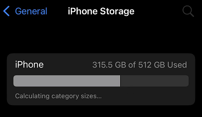 iphone storage space