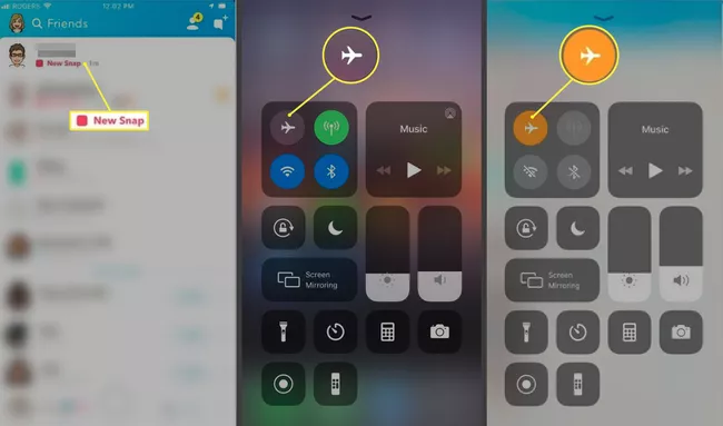 turn on airplane mode to open a snap without the person knowing